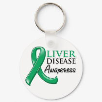 Liver Disease Awareness Ribbon Keychain