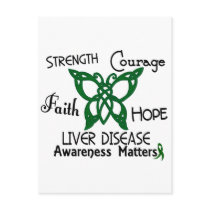 Liver Disease Celtic Butterfly 3 Postcard