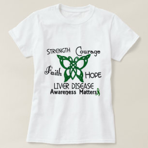 Liver Disease Celtic Butterfly 3 T-Shirt