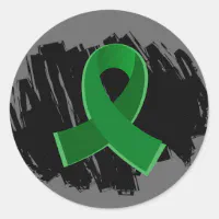Emerald Green Ribbon Awareness Liver Cancer Liver Disease Mental