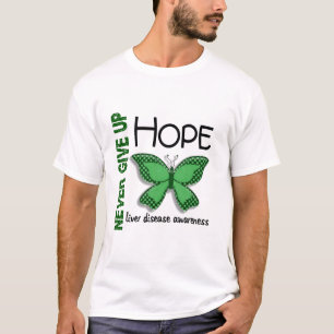 Liver Disease Never Give Up Hope Butterfly 4.1 T-Shirt