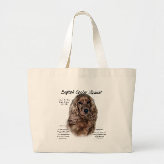 Liver English Cocker Spaniel History Large Tote Bag