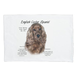 Liver English Cocker Spaniel History  Pillow Case