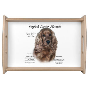 Liver English Cocker Spaniel History Serving Tray