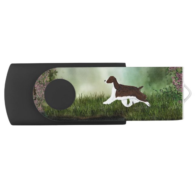 Liver English Springer Spaniel USB Flash Drive (Front)