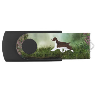 Liver English Springer Spaniel USB Flash Drive