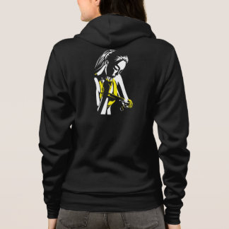 Liver-Hunt with just girl on back Hoodie