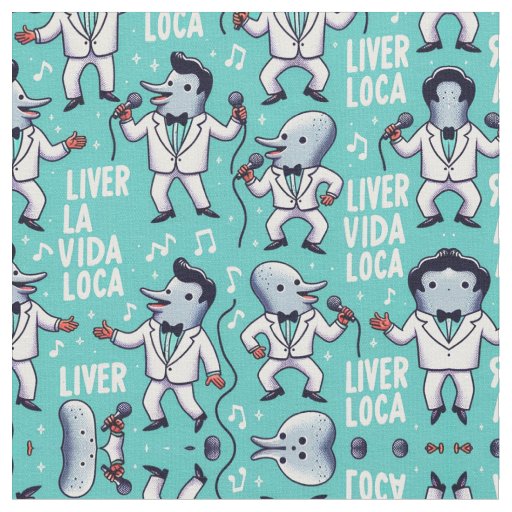 Liver La Vida Loca Fabric