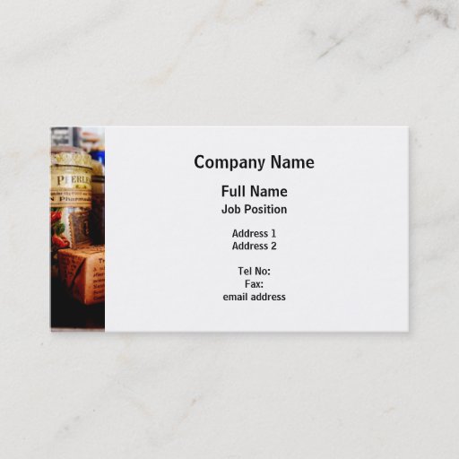 Customizable Liver Pills in General Store Business Cards