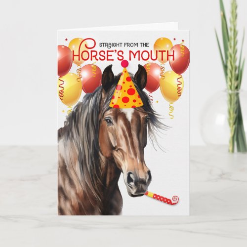Liver Quarter Horse Funny Birthday Card