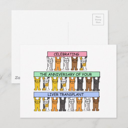 Liver Transplant Anniversary Congratulations Postcard Zazzle