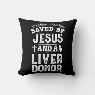 Liver Transplant Jesus Organ Donor Surgery Recover Throw Pillow