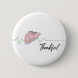 Liver Transplant Recipient Survivor Recovery Gift Button