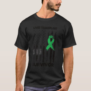 Liver Transplant Surgery US Flag Liver Transplant T-Shirt