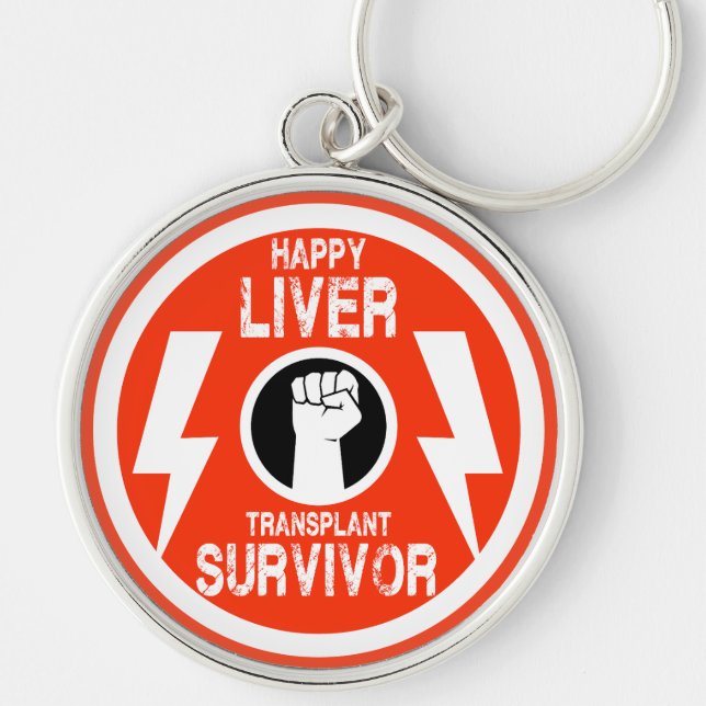 Liver Transplant Survivor Keychain (Front)