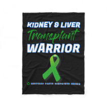 Liver Transplant Warrior Renal Kidney Disease Pati Fleece Blanket