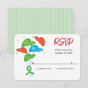 Liver-versary Balloons Customizable Party RSVP Card