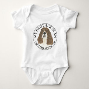 Liver & White English Springer Spaniel Baby Bodysuit