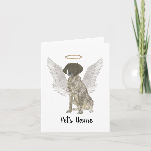 Liver & White German Shorthaired Pointer Sympathy Card (Front)