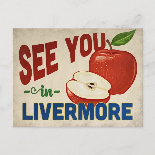 Livermore California Apple _ Vintage Travel Postcard