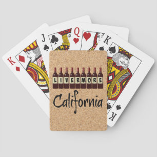 Livermore California Red Wine Bottles Tasting Fun Poker Cards