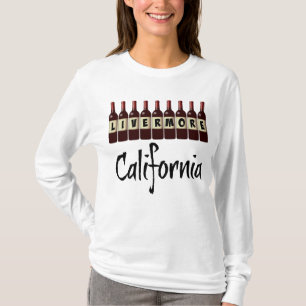Livermore California Red Wine Bottles Tasting Fun T-Shirt