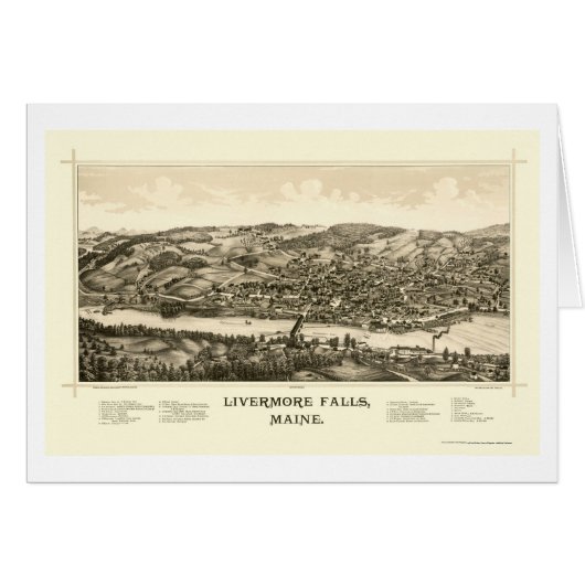 Livermore Falls, ME Panoramic Map - 1889 (Front Horizontal)