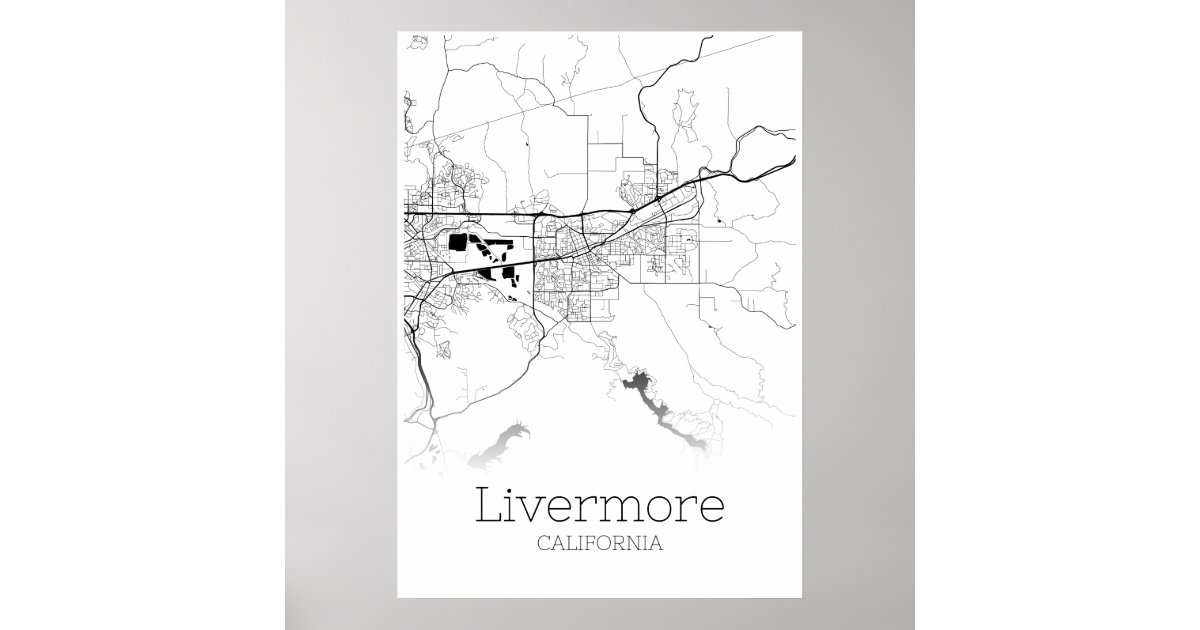 Livermore Map California City Map Poster Zazzle