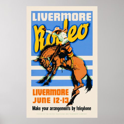 Livermore Rodeo Vintage Wall Art 1933