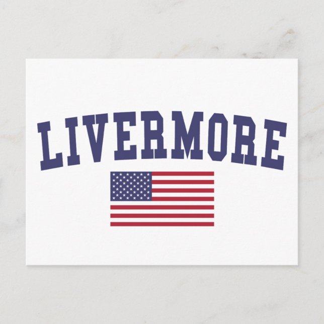 Livermore US Flag Postcard (Front)