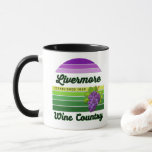 Livermore Wine Country Purple Green Stripes Grapes Mug