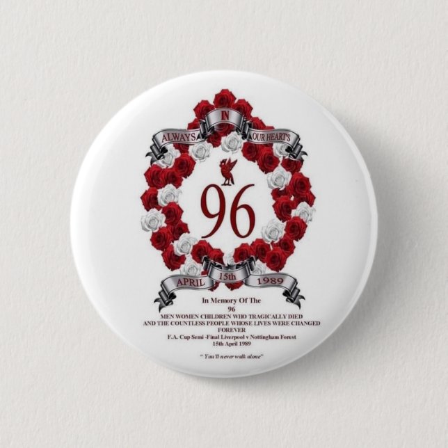 LIVERPOOL 96 COMMEMORATIVE PIN BADGE (Front)