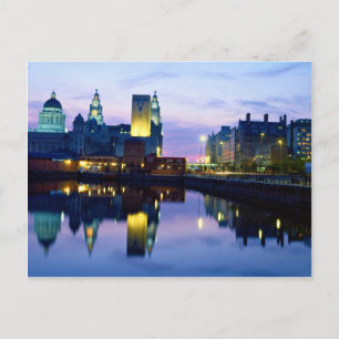 Liverpool at night, England Postcard