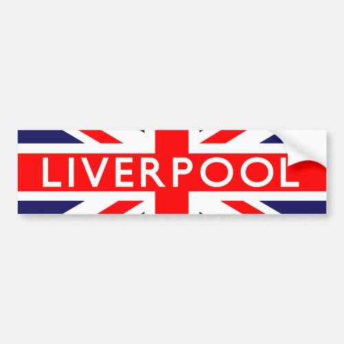 Liverpool  British Flag Bumper Sticker