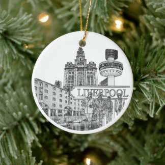 Liverpool Christmas Bauble Ceramic Ornament