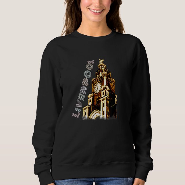 Liverpool City Liver Buildings Liver Bird Scouse E Sweatshirt (Front)