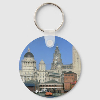 Liverpool city skyline, England, U.K. Keychain