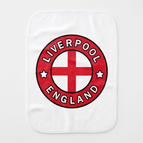 Liverpool England Baby Burp Cloth