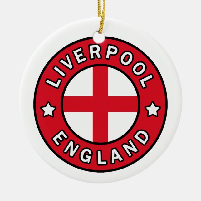 Liverpool England Ceramic Ornament (Front)
