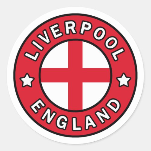 Liverpool England Classic Round Sticker