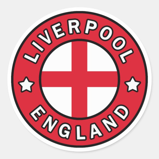 Liverpool England Classic Round Sticker (Front)
