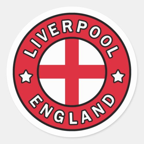 Liverpool England Classic Round Sticker