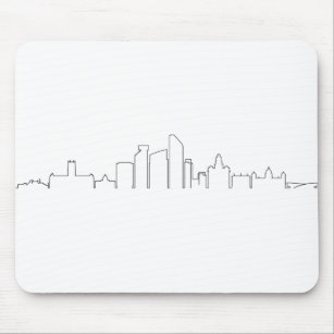 LIVERPOOL England Fußball City Skyline Silhouette Mouse Pad