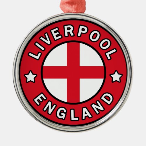 Liverpool England Metal Ornament