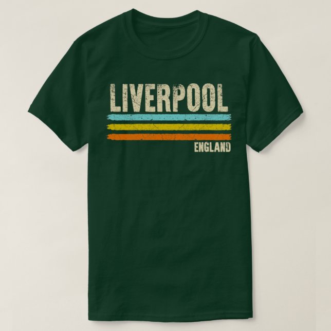 Liverpool England Retro T-Shirt (Design Front)
