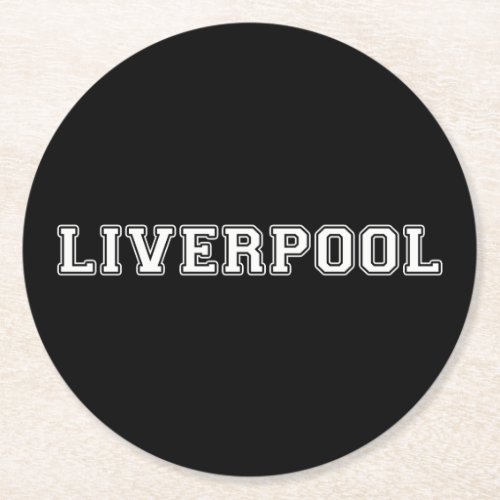 Liverpool England Round Paper Coaster