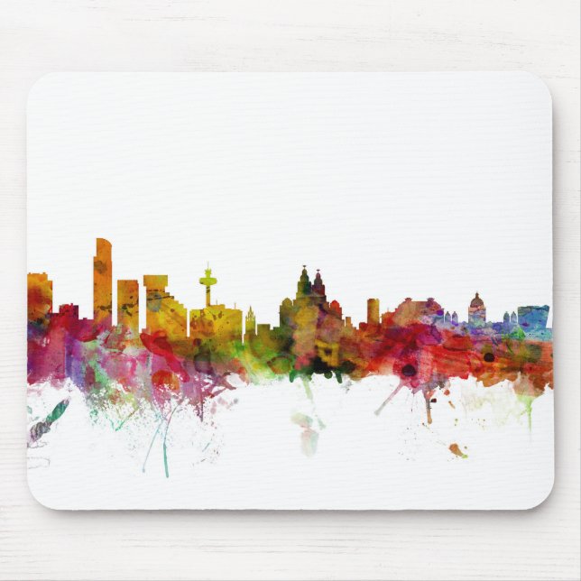 Liverpool England Skyline Mouse Pad (Front)