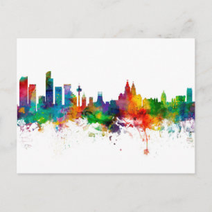 Liverpool England Skyline Postcard