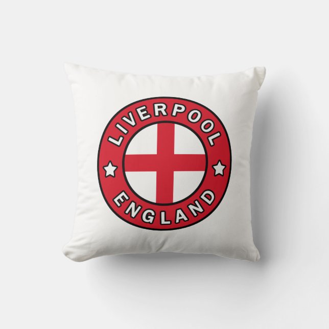 Liverpool England Throw Pillow (Front)