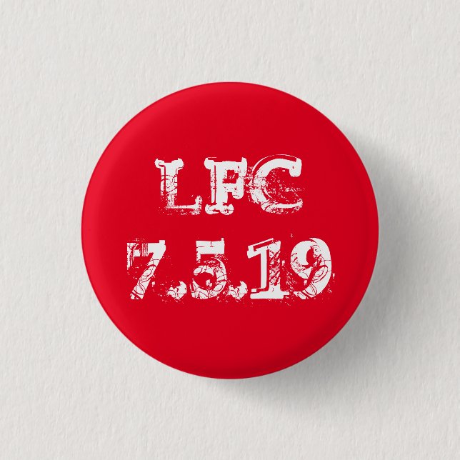 Liverpool FC Badge - 7.5.19 Button (Front)